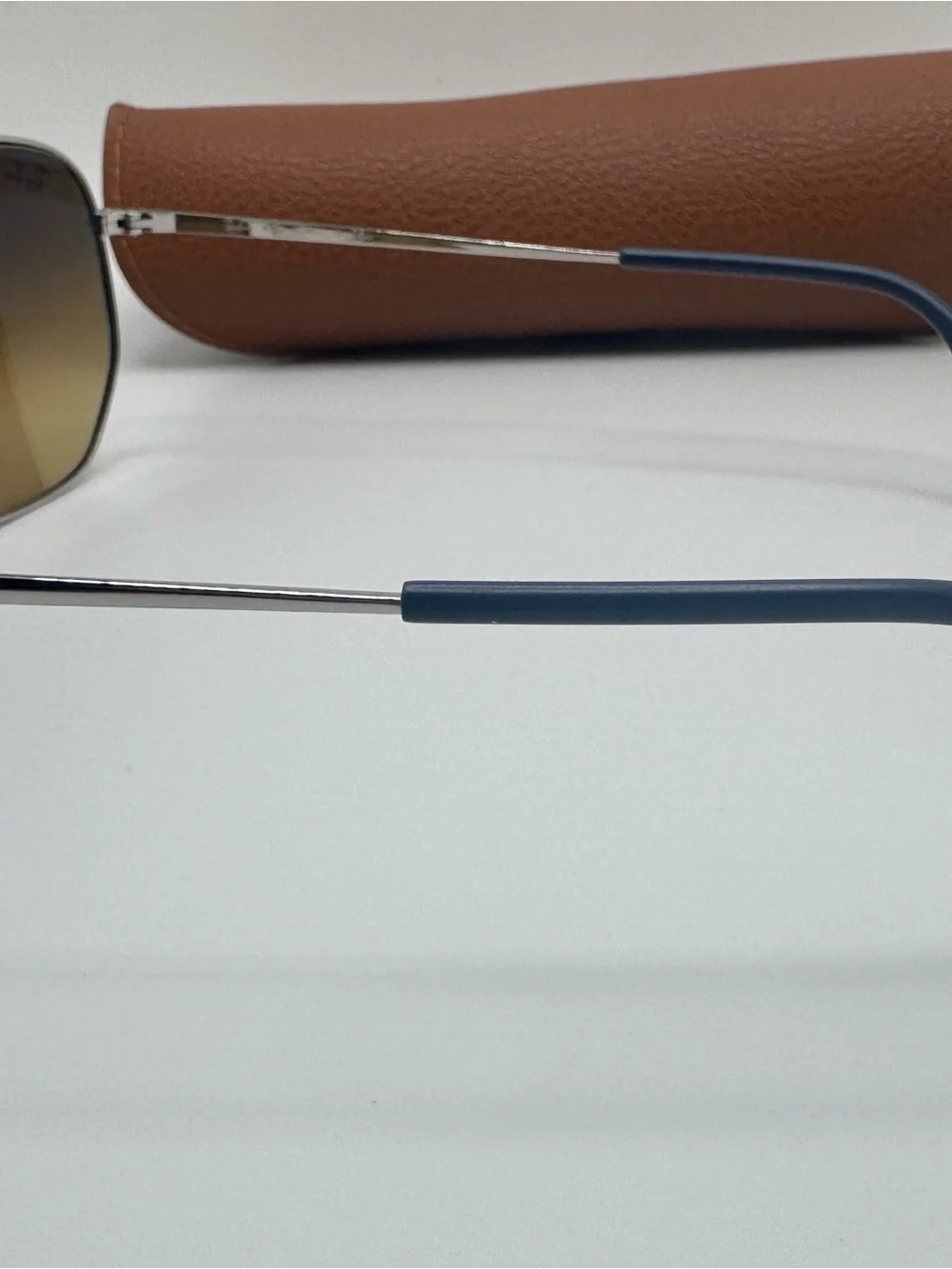Ray-Ban Silver Frame Sunglasses with Brown Gradient Lenses